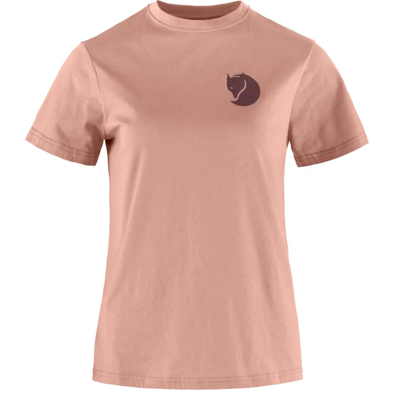Fjallraven Womens Fox Boxy Logo Tee - Dusty Rose
