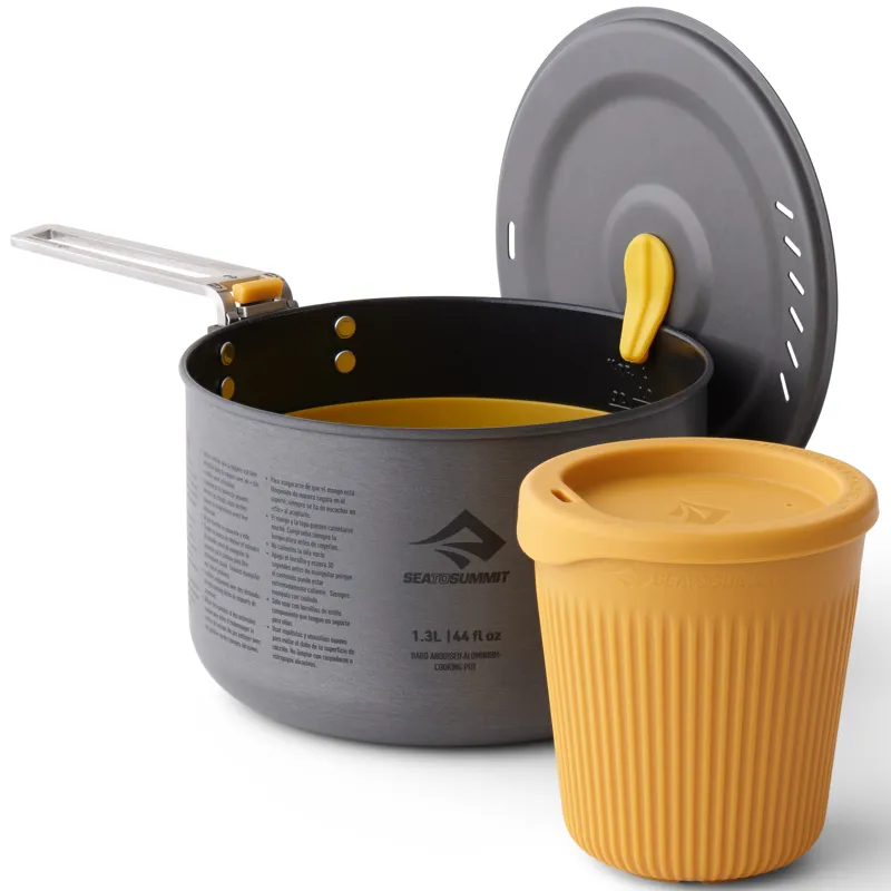 Sea To Summit Frontier UL One Pot Cook Set - 1P - 3 Piece - 1.3L Pot-4