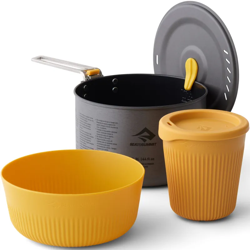Sea To Summit Frontier UL One Pot Cook Set - 1P - 3 Piece - 1.3L Pot
