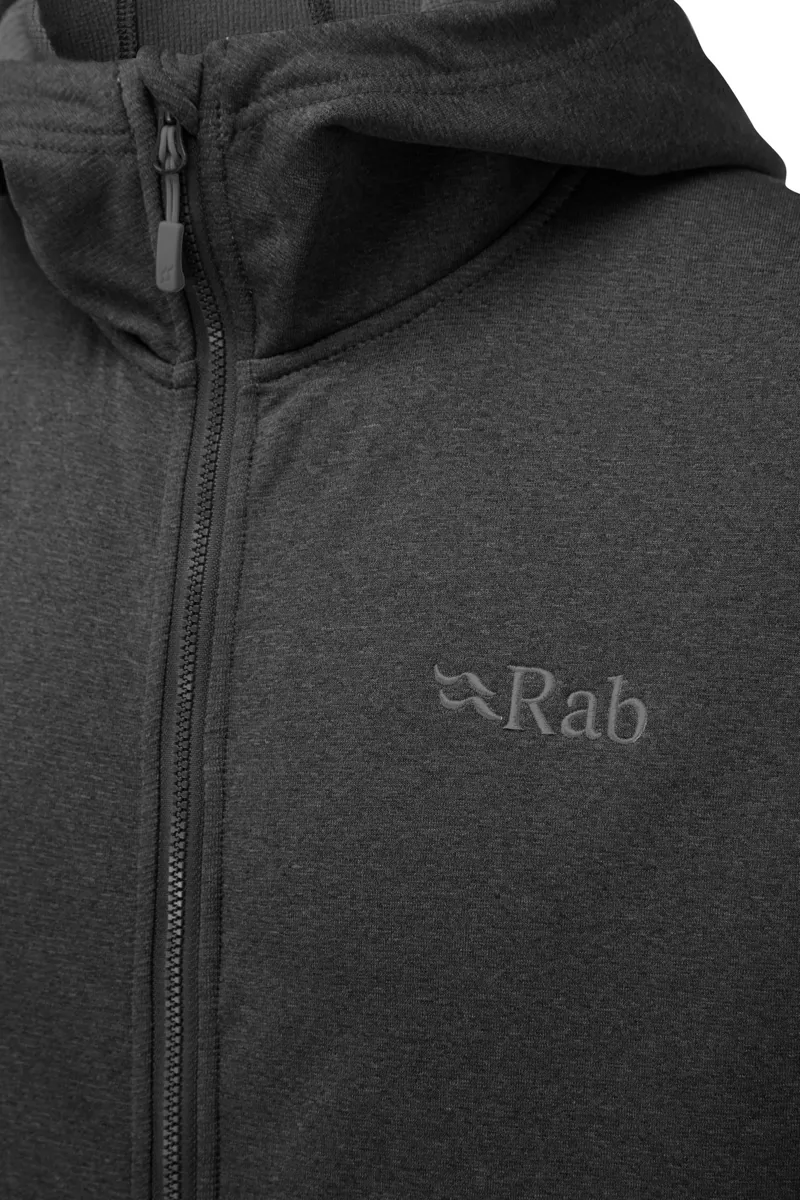 Rab Mens Geon Hoody - Black - Steel Marl-3