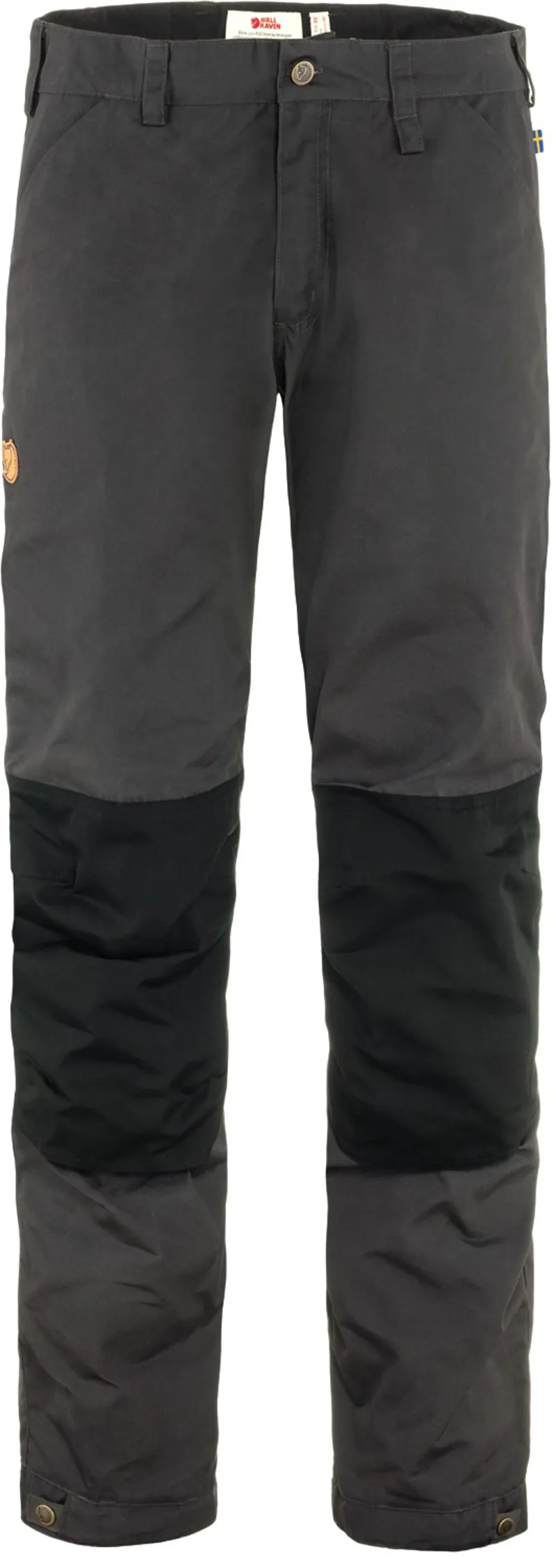Fjallraven Mens Greenland Trail Trousers - Dark Grey-Black