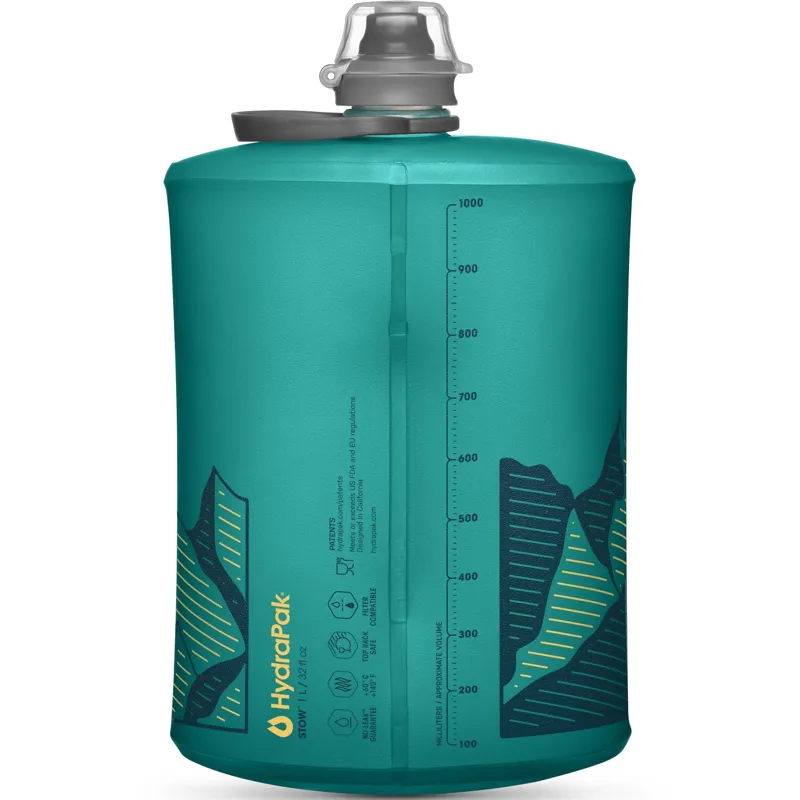 Hydrapak Stow Bottle - 1L - Glacier Blue-1