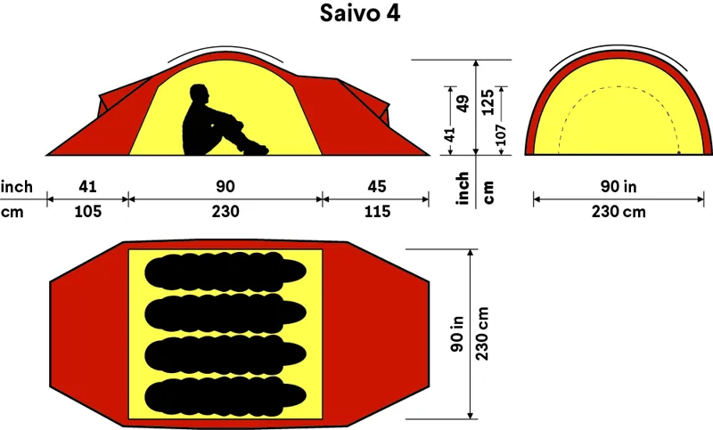 Hilleberg Saivo 4 Tent - Green-1