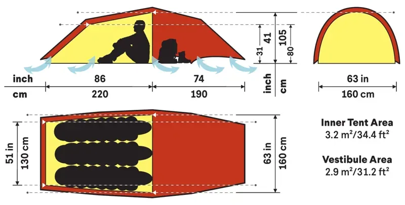 Hilleberg Anjan 3 GT Tent - Green - DEMO MODEL-1