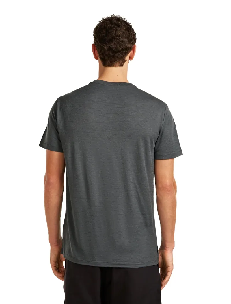 Icebreaker Mens 150 Tech Lite Short Sleeved Tee - Range-Obsidian-2