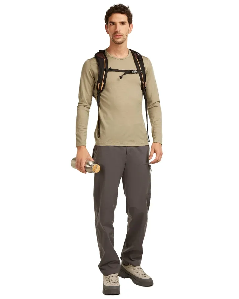 Icebreaker Mens 200 Oasis Long Sleeved Crew Tee - Flagstone-2