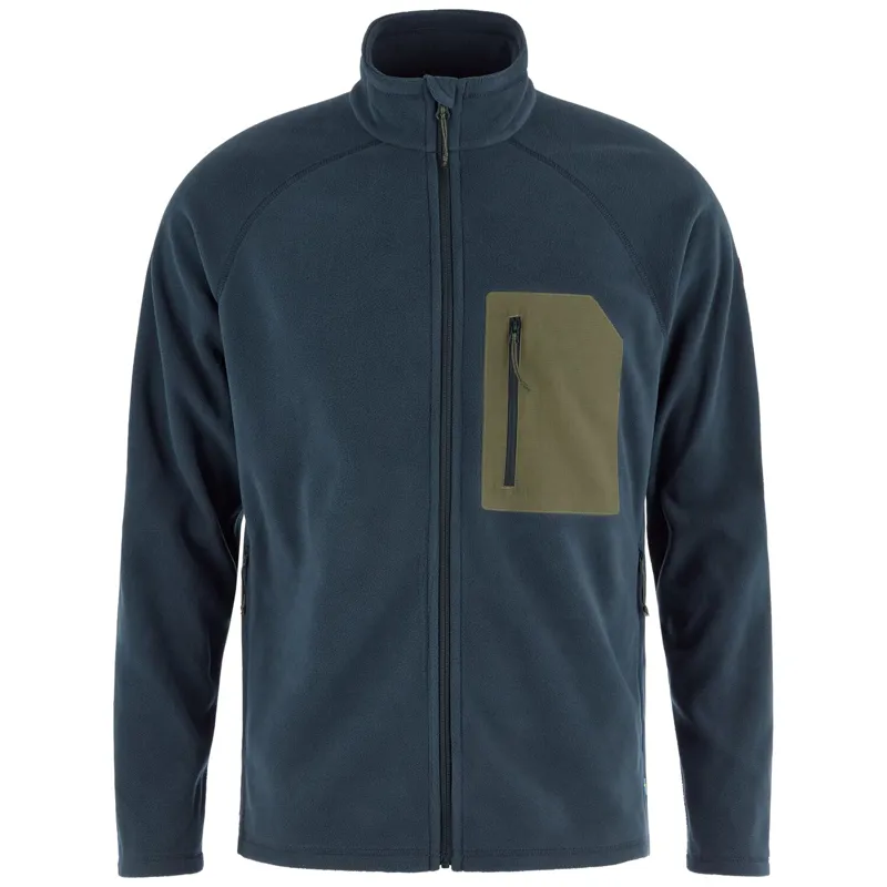 Fjallraven Mens Kaipak Fleece - Dark Navy Laurel Green