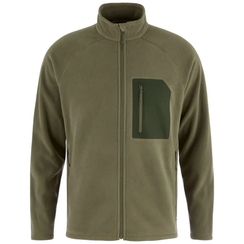 Fjallraven Mens Kaipak Fleece - Laurel Green Deep Forest