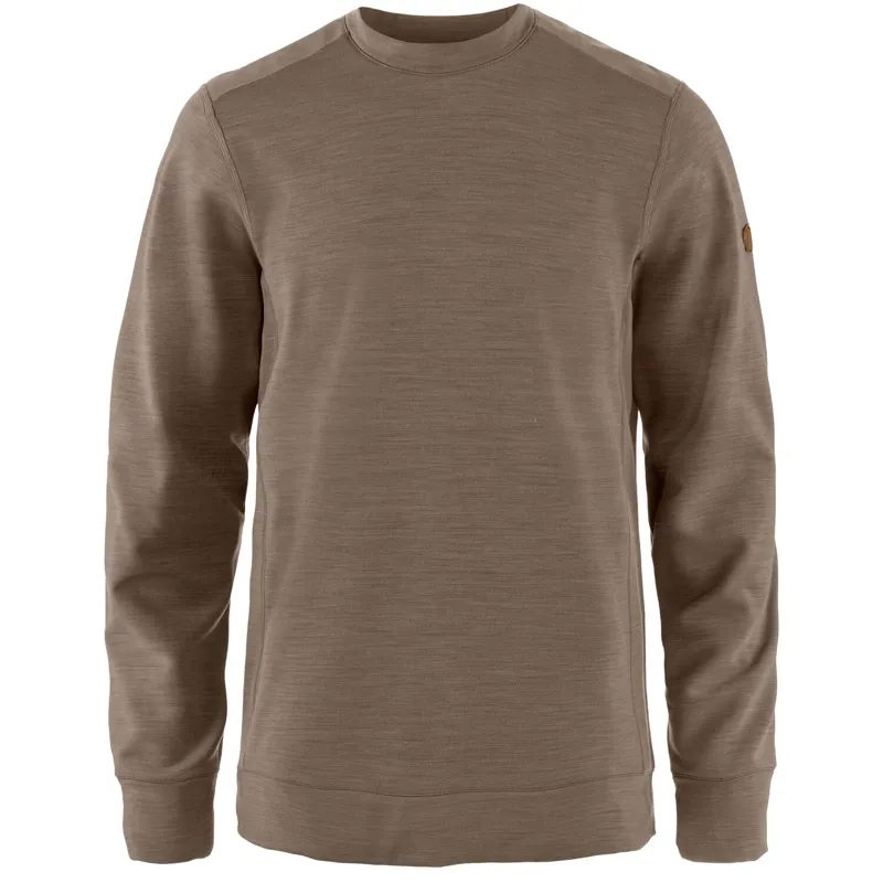 Fjallraven Mens Keb Fleece Crew Neck - Suede Brown