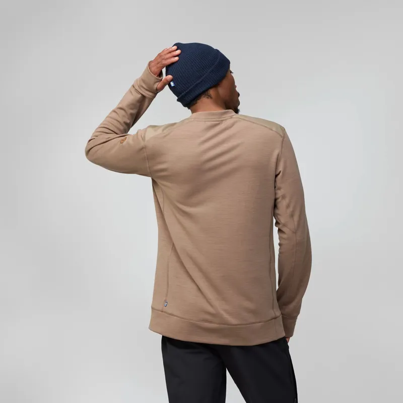 Fjallraven Mens Keb Fleece Crew Neck - Suede Brown-3