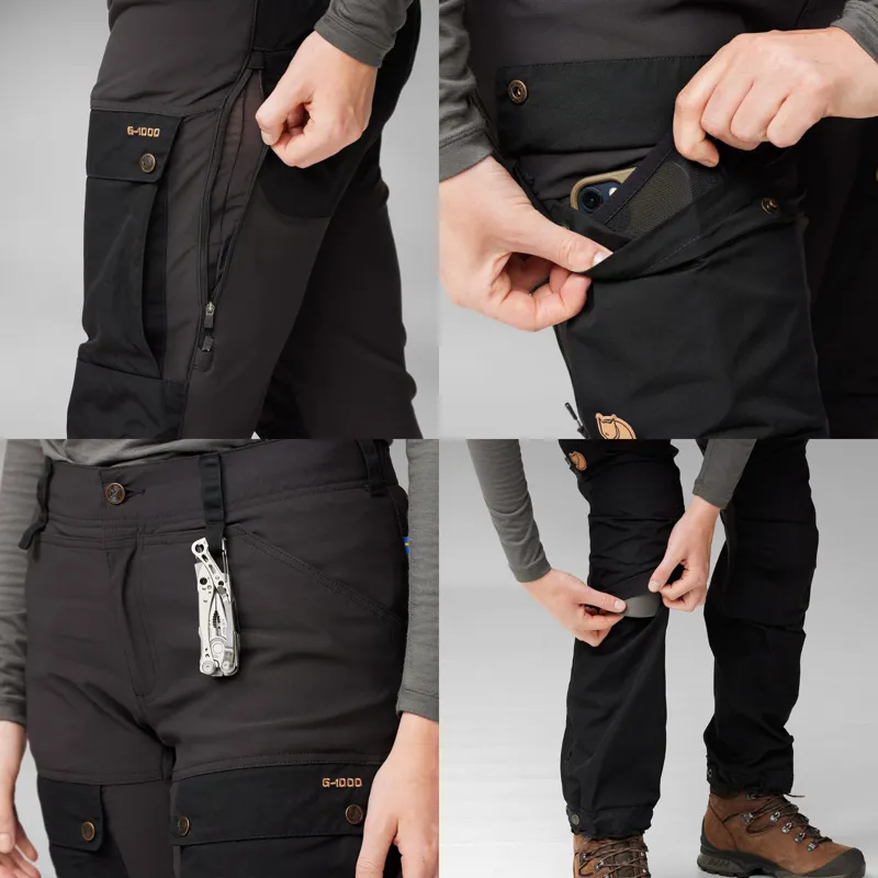 Fjallraven Womens Keb Trousers Curved - Black-11