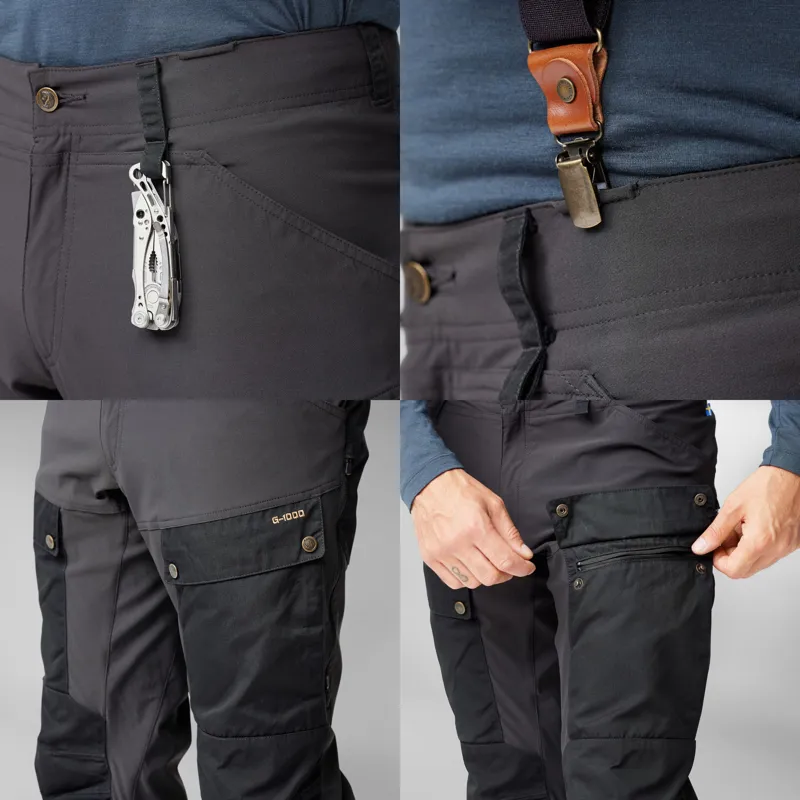 Fjallraven Mens Keb Trousers - Green Camo-Laurel Green-9