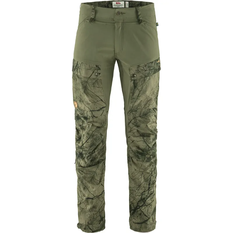 Fjallraven Mens Keb Trousers - Green Camo-Laurel Green
