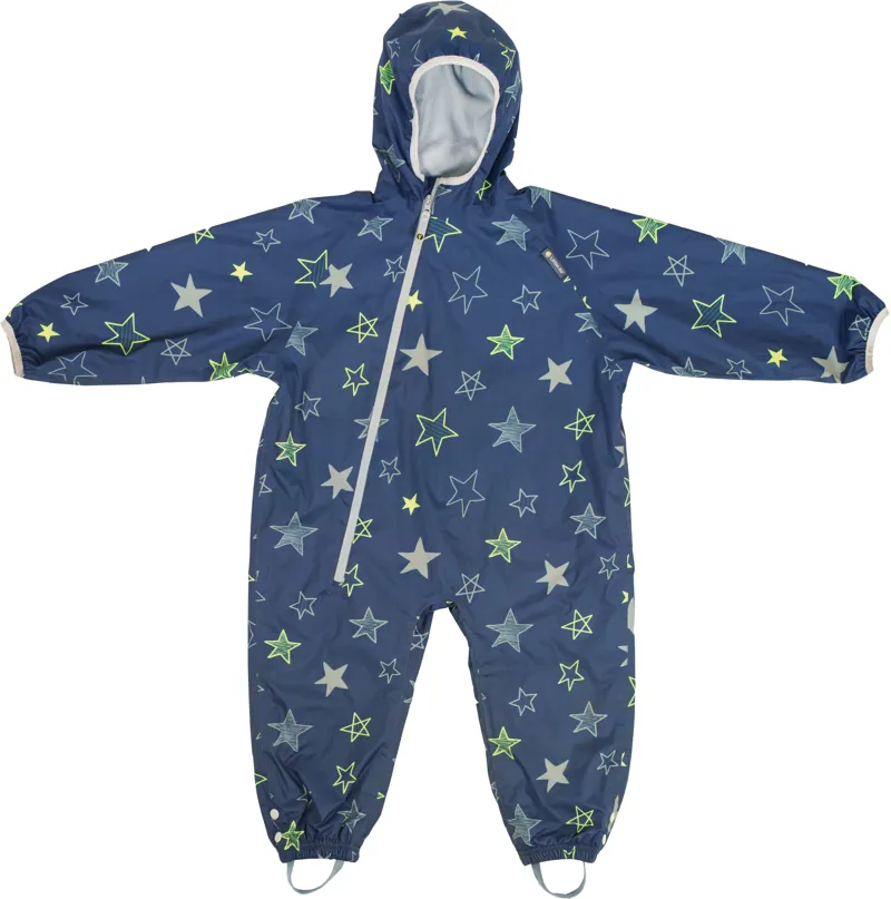 LittleLife Waterproof All In One Suit Fleece Lined - Navy Stars
