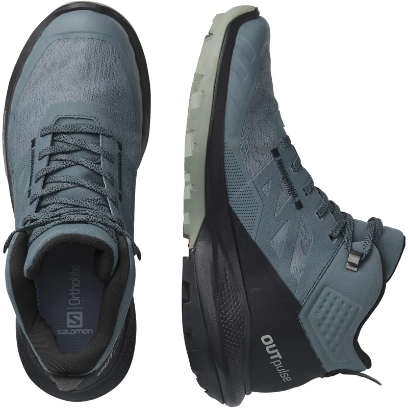 Salomon Womens OUTpulse Mid GTX Boots - Stormy Weather-Black-Wrought Iron-4