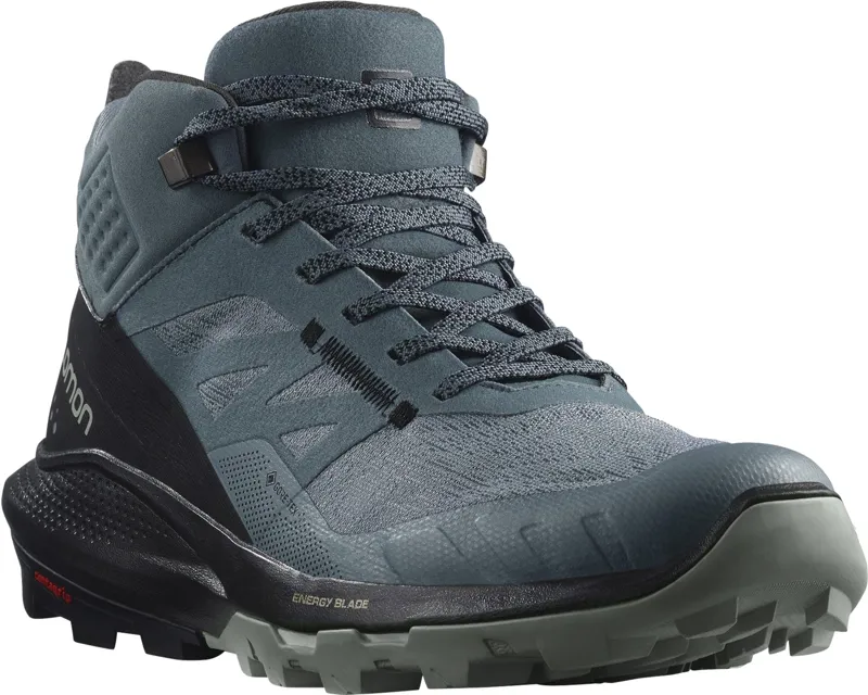 Salomon Womens OUTpulse Mid GTX Boots - Stormy Weather-Black-Wrought Iron-1