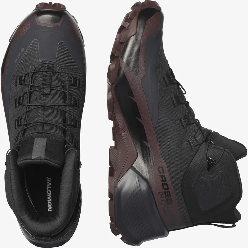 Salomon Womens Crosshike Mid GTX 2 Boots - Black-Chocolate Plum-Black-5