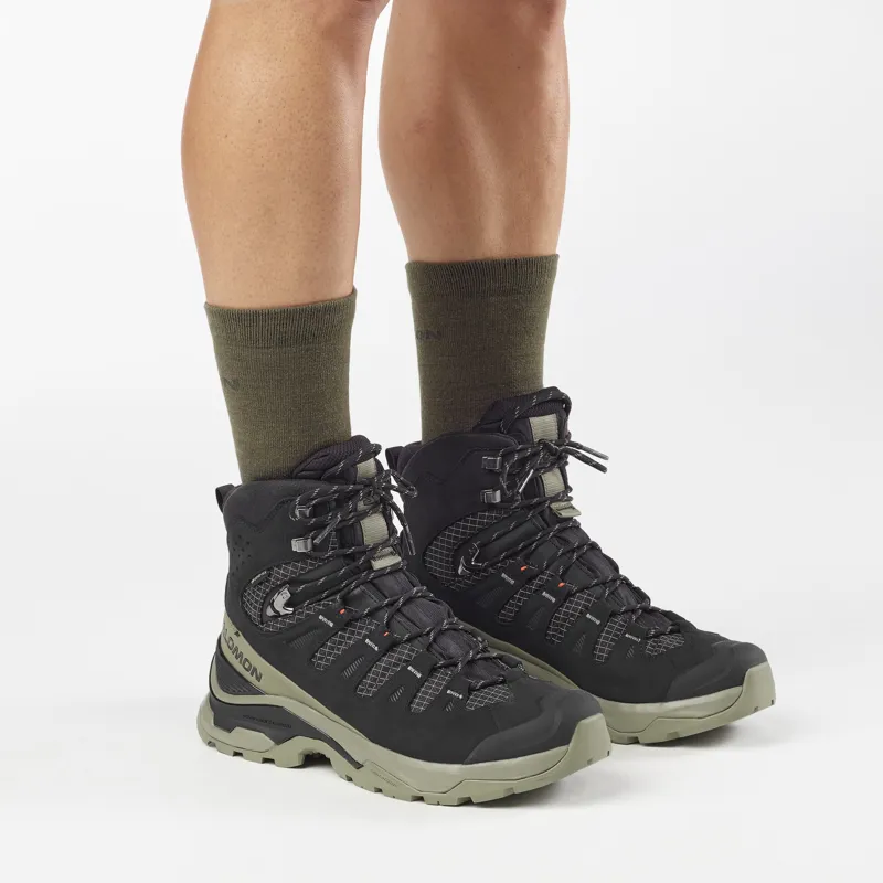 Salomon Mens Quest 5 GTX Boots - Black-Deep Lichen Green-Black-6