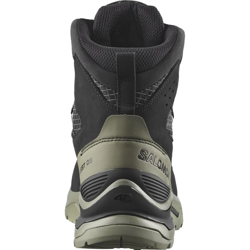 Salomon Mens Quest 5 GTX Boots - Black-Deep Lichen Green-Black-3