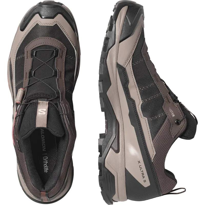 Salomon Mens X Ultra 5 GTX Shoes - Black Coffee-Walnut-Arabian Spice-4