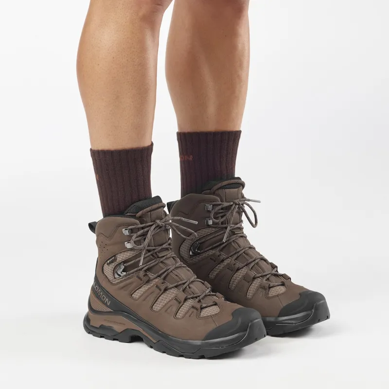 Salomon Mens Quest 5 GTX Boots - Dark Earth-Black-Dark Earth-6