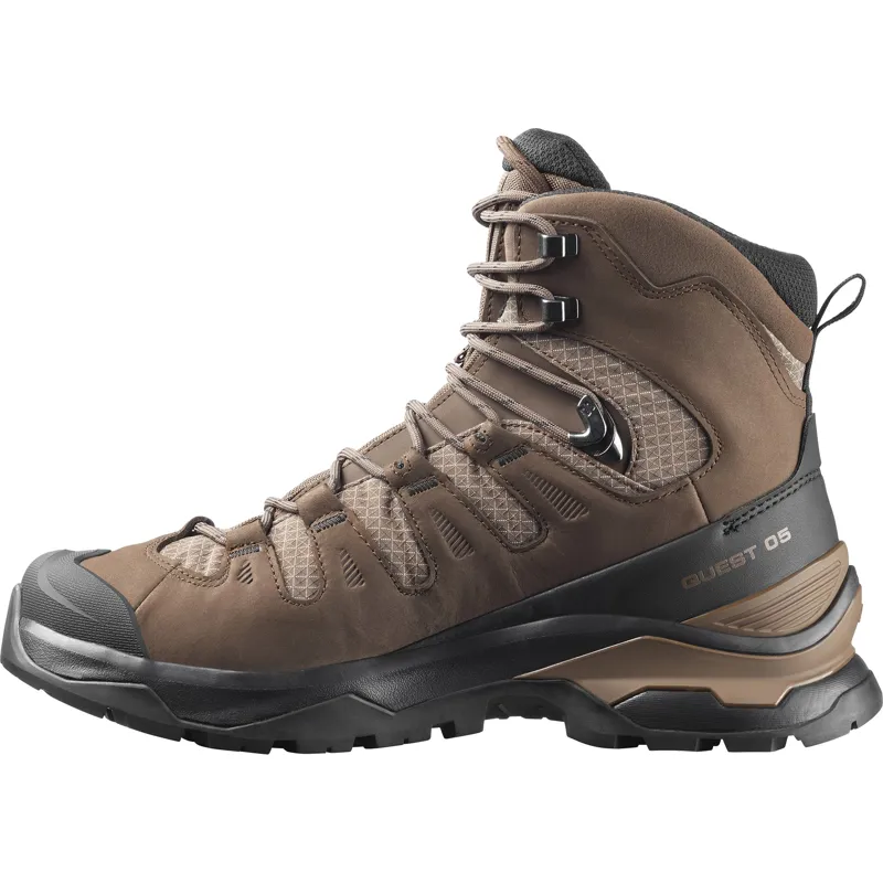 Salomon Mens Quest 5 GTX Boots - Dark Earth-Black-Dark Earth-1