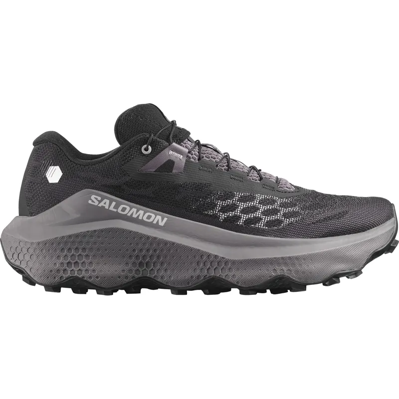 Salomon Mens Ultra Glide 4 Shoes - Black-Dark Gull Gray-Silver Cloud