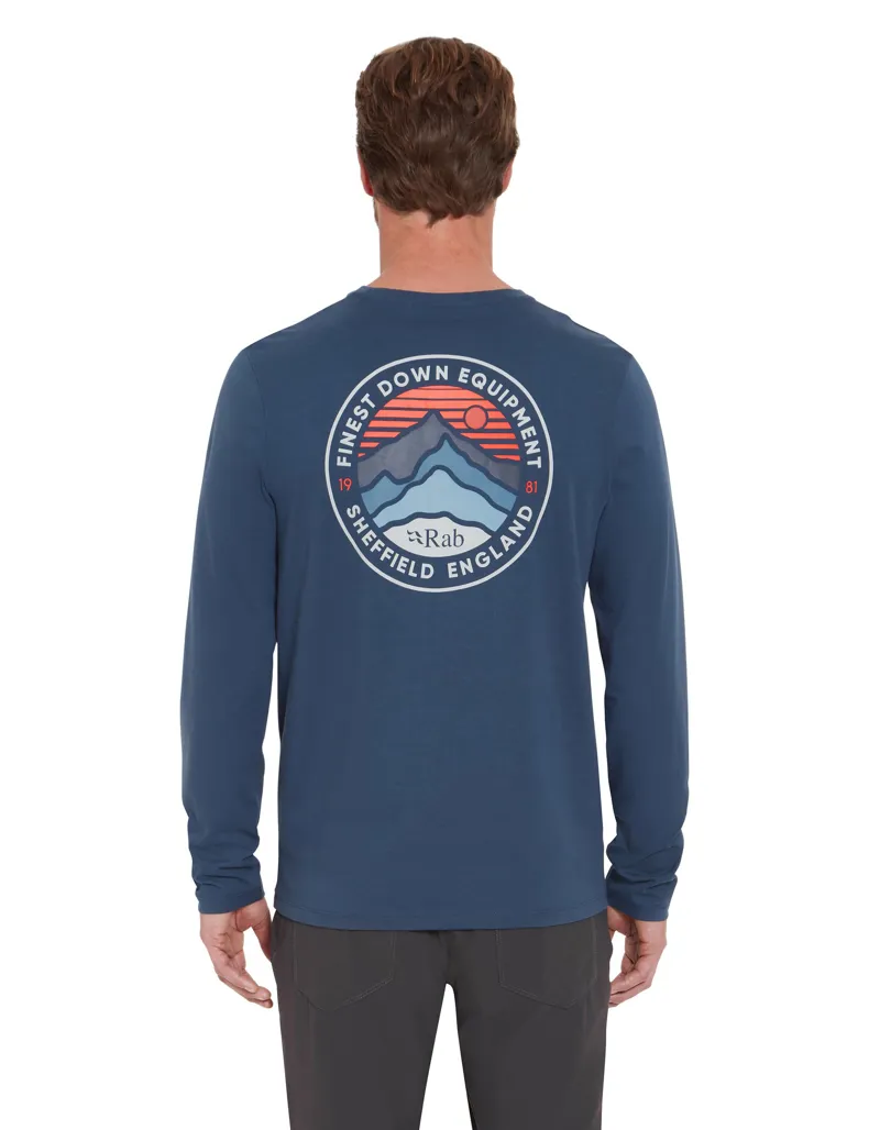Rab Mens Basecamp 3 Peaks Long Sleeved Tee - Tempest Blue-6