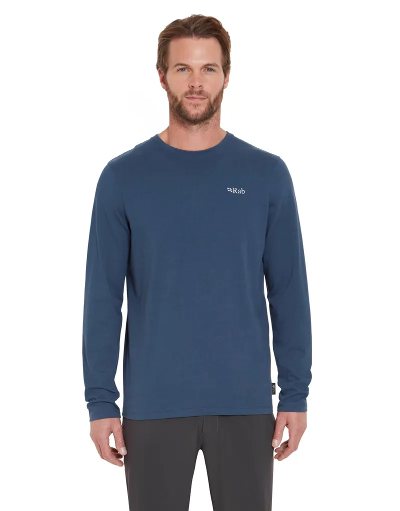 Rab Mens Basecamp 3 Peaks Long Sleeved Tee - Tempest Blue-5