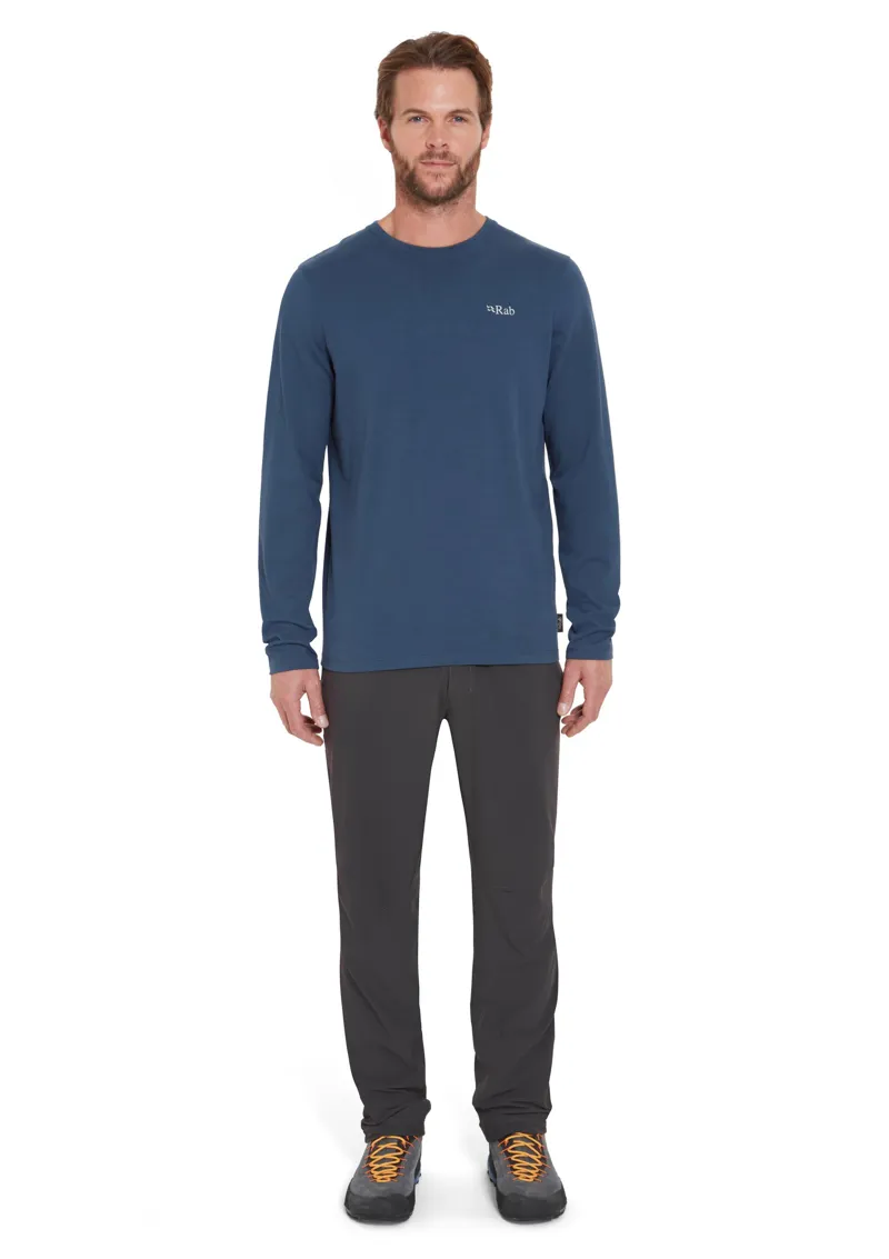 Rab Mens Basecamp 3 Peaks Long Sleeved Tee - Tempest Blue-7