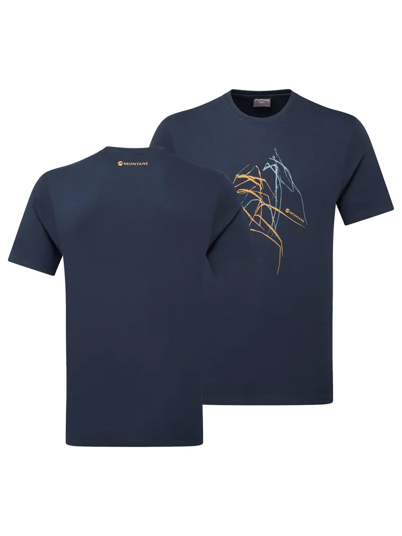 Montane Mens Abstract Mountain T-Shirt - Eclipse Blue-2