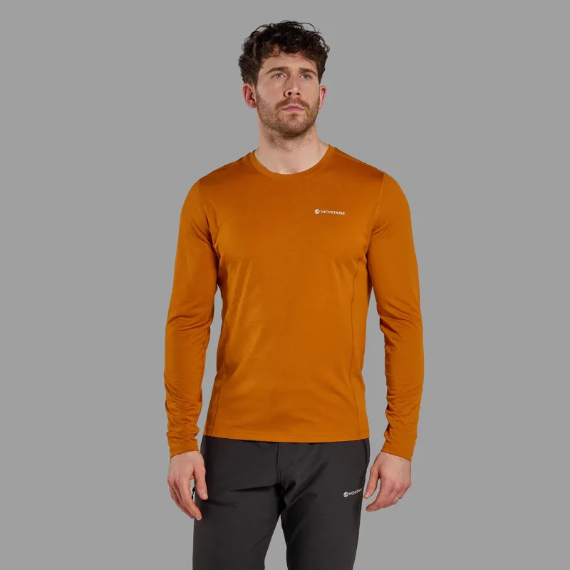 Montane Mens Dart Long Sleeved T-Shirt - Amber-1
