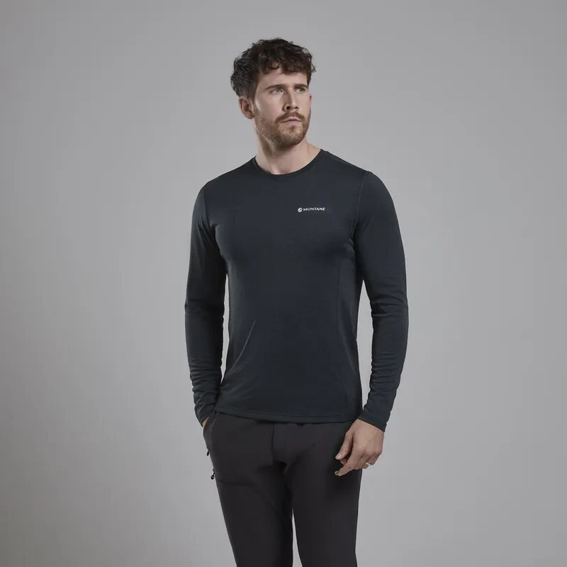 Montane Mens Dart Long Sleeved T-Shirt - Black-1