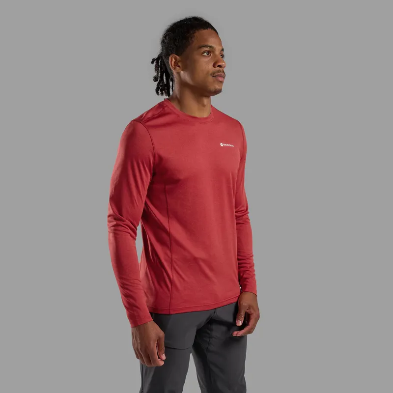 Montane Mens Dart Long Sleeved T-Shirt - Dark Maple-1