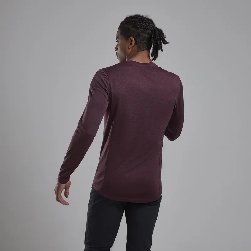 Montane Mens Dart Long Sleeved T-Shirt - Dark Garnet-2