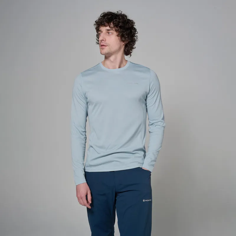 Montane Mens Dart Long Sleeved T-Shirt - Frost Blue-1