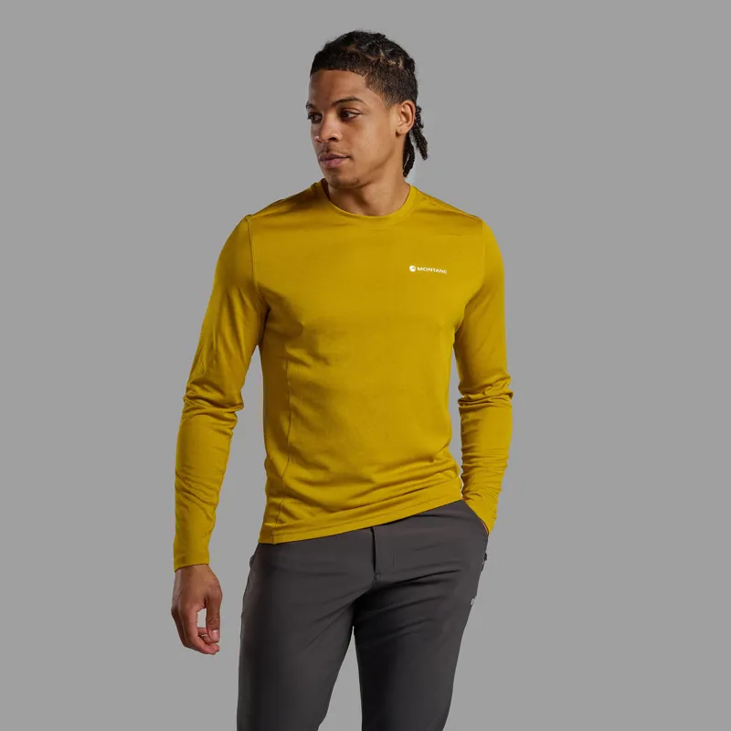 Montane Mens Dart Long Sleeved T-Shirt - Ginkgo Gold-1