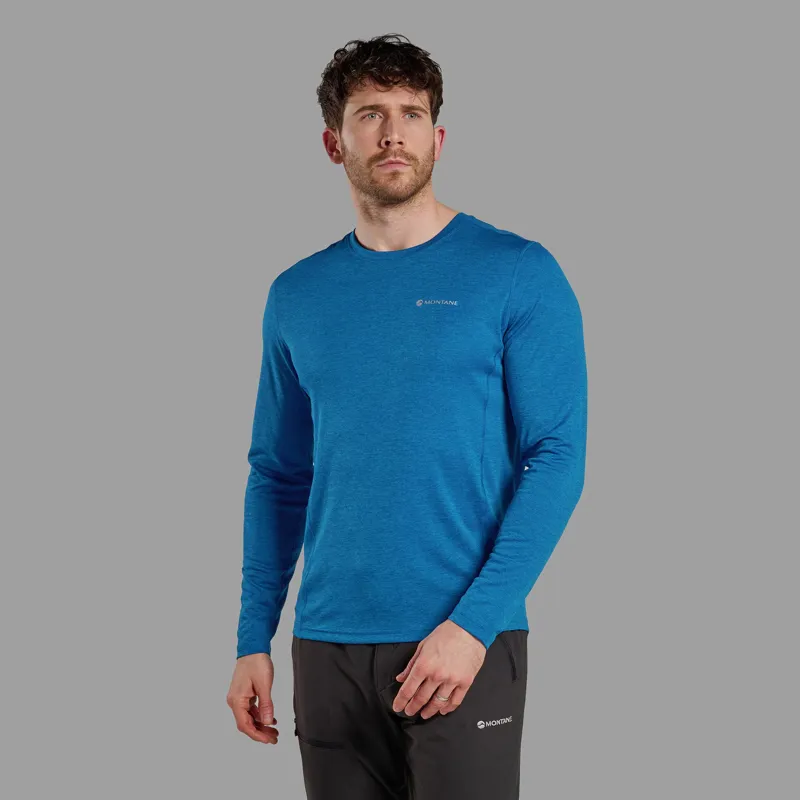 Montane Mens Dart Long Sleeved T-Shirt - Neptune Blue-1