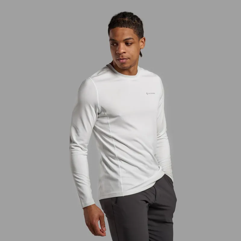 Montane Mens Dart Long Sleeved T-Shirt - Powder-1