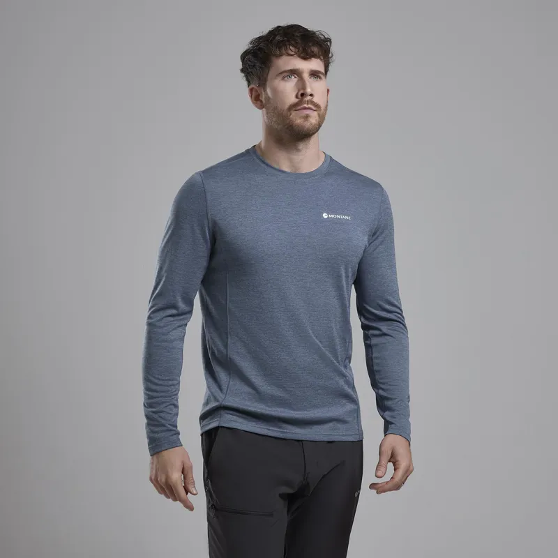 Montane Mens Dart Long Sleeved T-Shirt - Stone Blue-1