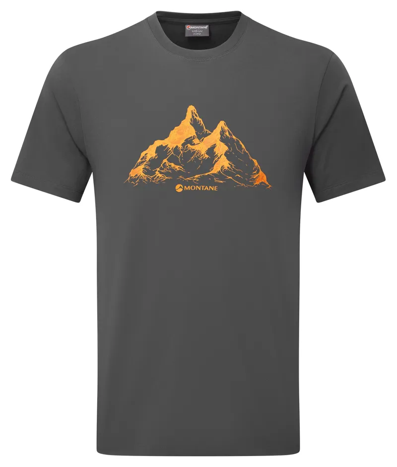 Montane Mens Dual Mountain T-Shirt - Midnight Grey