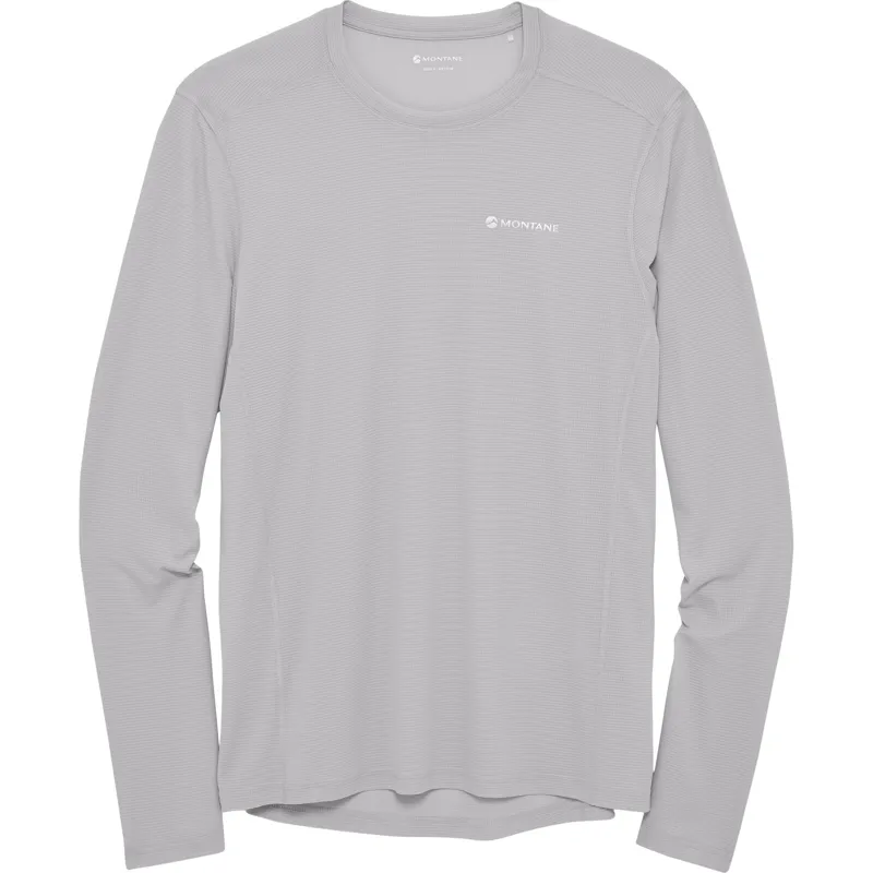 Montane Mens Dart Nano Long Sleeved T-Shirt - Platinum