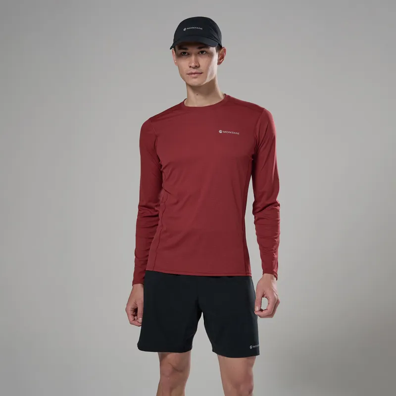 Montane Mens Dart Nano Long Sleeved T-Shirt - Dark Maple-1