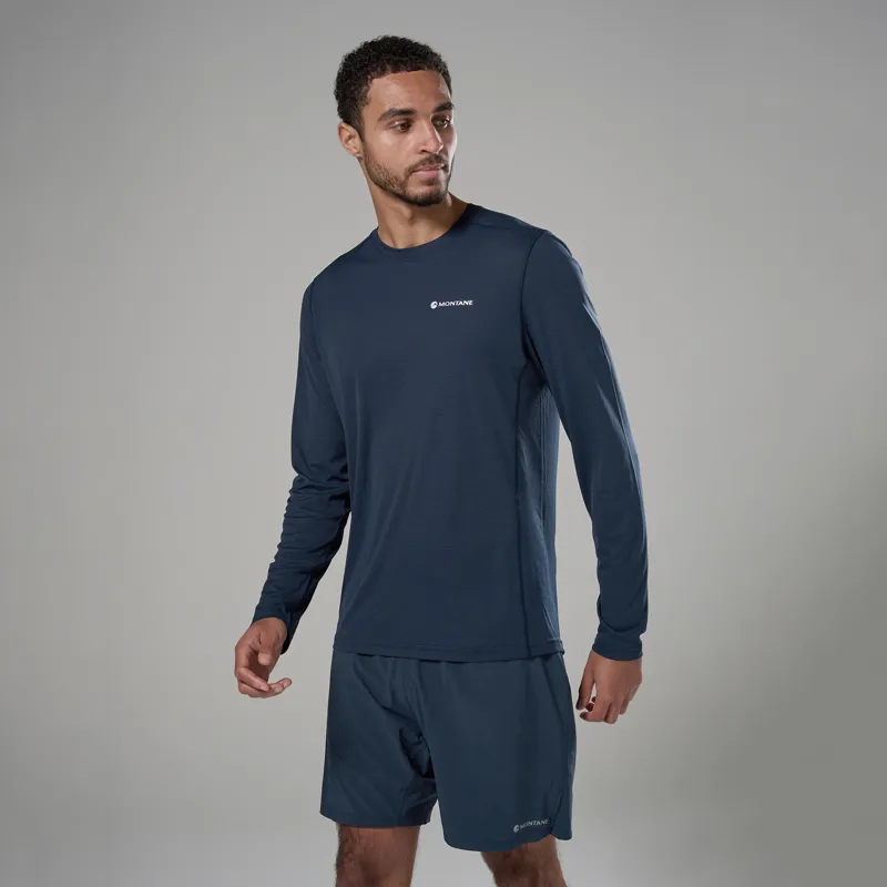 Montane Mens Dart Nano Long Sleeved T-Shirt - Eclipse Blue-1