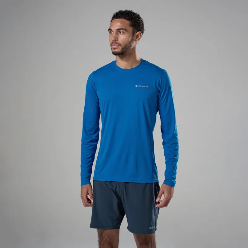 Montane Mens Dart Nano Long Sleeved T-Shirt - Neptune Blue-1