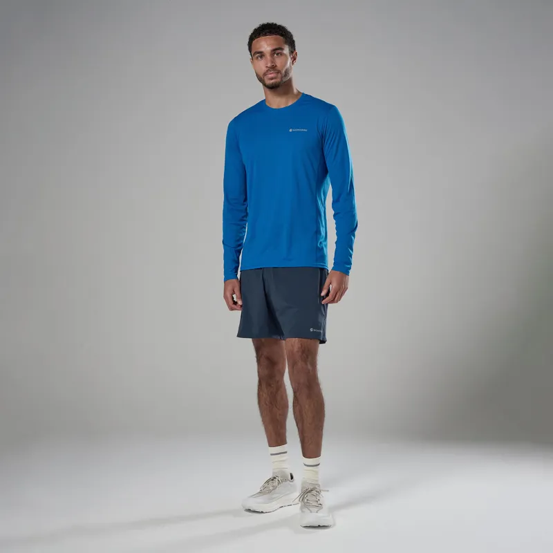 Montane Mens Dart Nano Long Sleeved T-Shirt - Neptune Blue-3