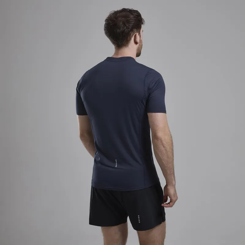 Montane Mens Dart Nano Zip T-Shirt - Eclipse Blue-2