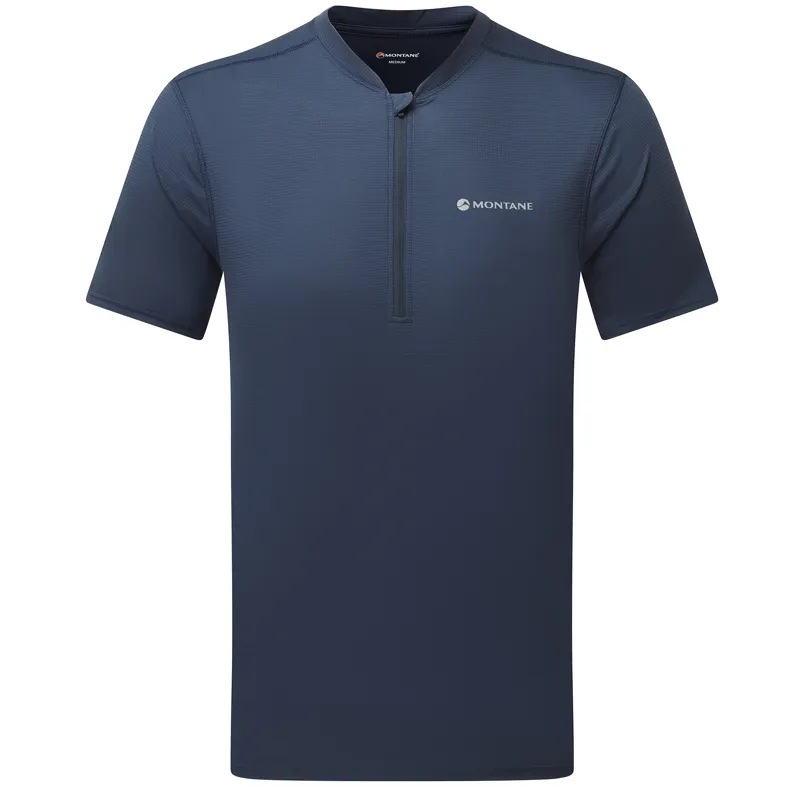 Montane Mens Dart Nano Zip T-Shirt - Eclipse Blue