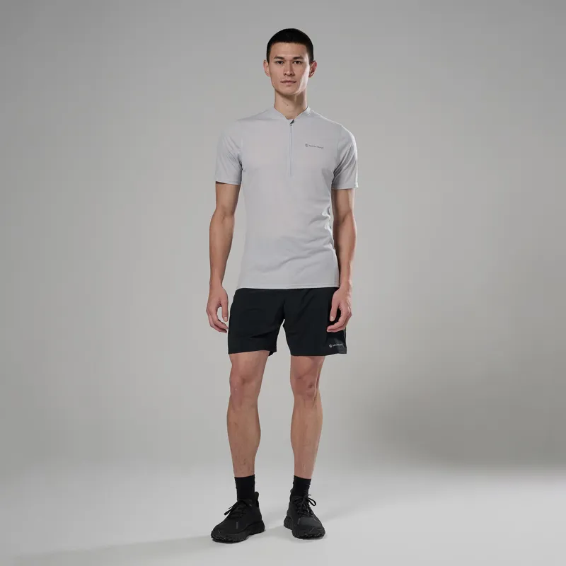 Montane Mens Dart Nano Zip T Shirt - Platinum-3