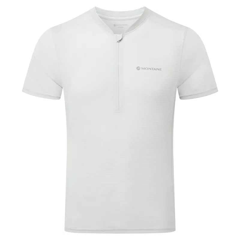 Montane Mens Dart Nano Zip T Shirt - Platinum